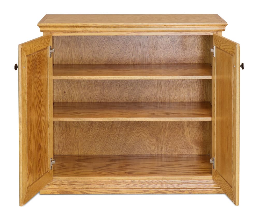 Traditional CN2 Media Storage Cabinet shown with open doors Traditional CN2 Media Storage Cabinet shown with open doors