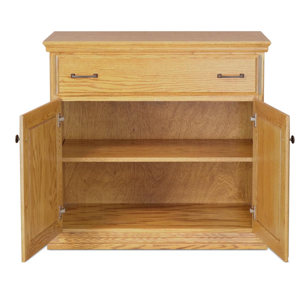 Traditional CN3 TV Media Console shown with open doors Traditional CN3 TV Media Console shown with open doors