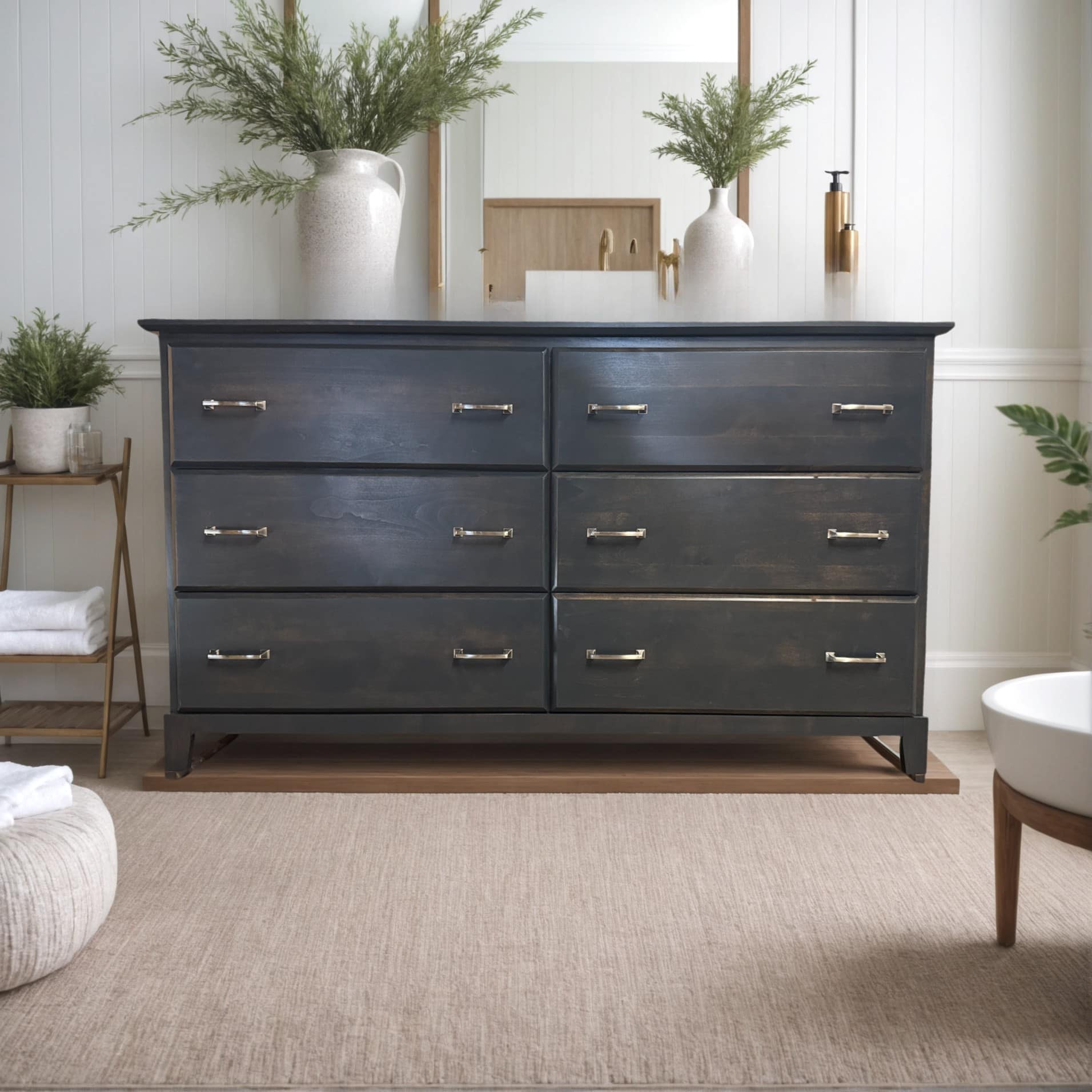 Avalon Solid Top 6 Drawer Dresser -A442- A442 Avalon 6 Drawer Dresser 60"wide